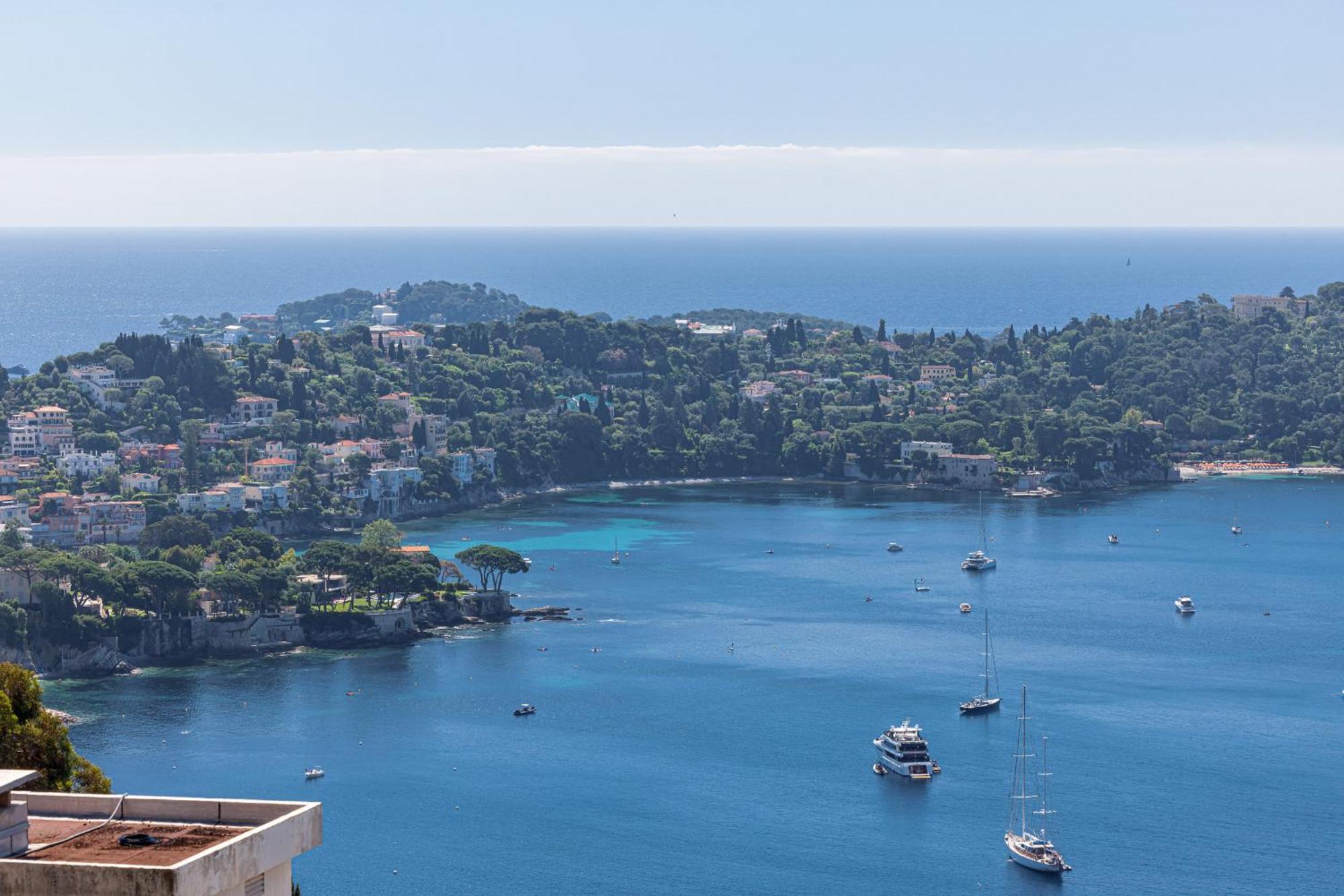Extraordinary Sea View - 1 Bdr With Ac Apartment วีลล์ฟรองซ์-ซูร์-แมร์ ภายนอก รูปภาพ
